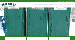Desktop Screenshot of greenhausportablerestrooms.net