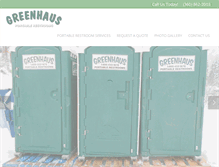 Tablet Screenshot of greenhausportablerestrooms.net